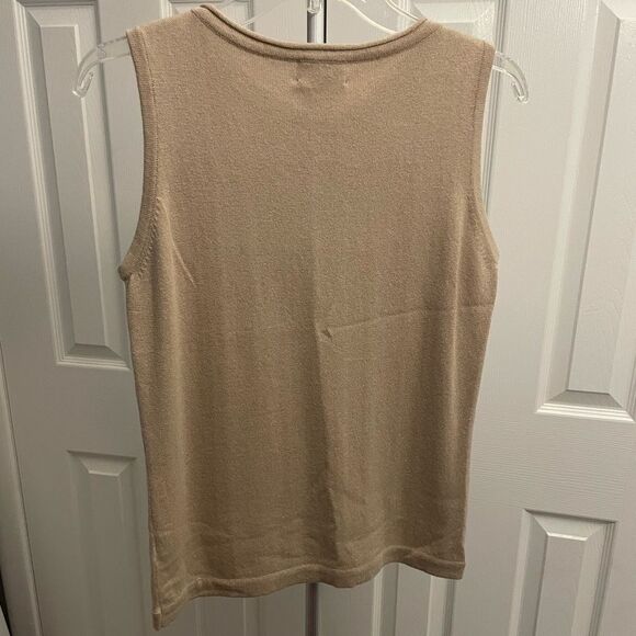 Diane Snyder Silk/Cashmere Hand Knit Tan Sweater size Small - Picture 2 of 5